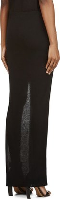 Helmut Lang Black Jersey Maxi Skirt