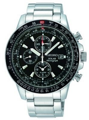 Seiko Men's silver chronograph watch