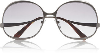 Balenciaga Round-frame metal sunglasses