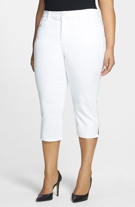NYDJ 'Audrey' Ankle Twill Pants (White) (Plus Size)