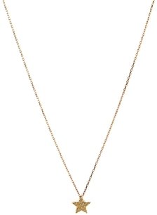 Gogo Philip Etched Star Ditsy Necklace - Gold
