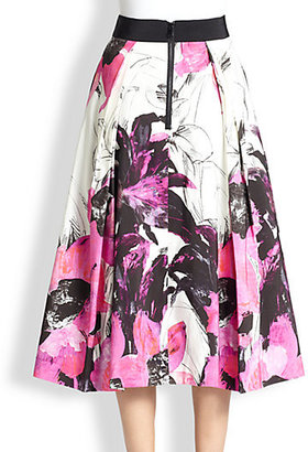 Milly Winter Orchid Midi Skirt