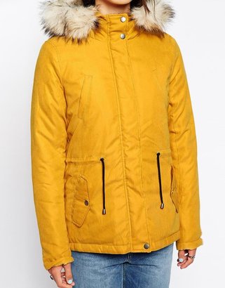 Only Faux Fur Hooded Parka