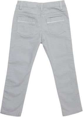 Chloé Embroidered-Stripe Jeans-Grey