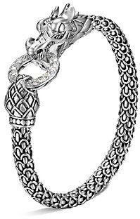 John Hardy Naga Silver Dragon Bracelet with Diamond Pave, .45 ct. t.w.
