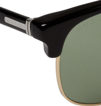 Gucci Square-Frame Metal and Acetate Sunglasses