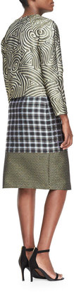 Suno Midi Asymmetric Combo Wrap Skirt