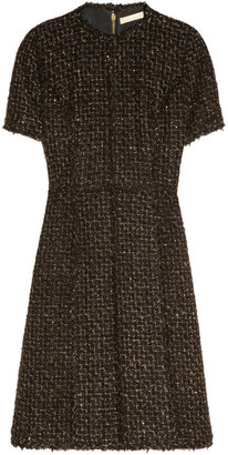 Michael Kors Metallic frayed tweed dress