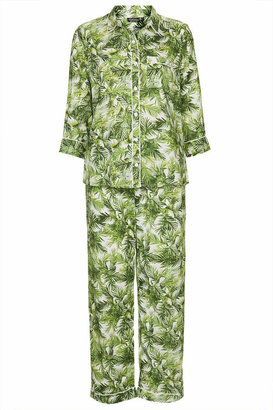 Topshop Palm print pyjama set