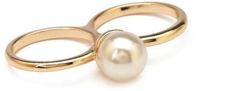 Forever 21 Faux Pearl Two-Finger Ring