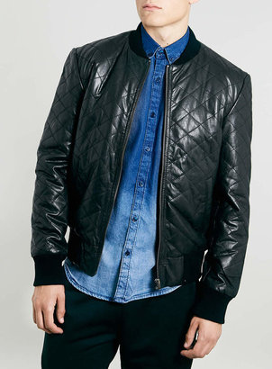 Topman Selected Homme Leather Jacket