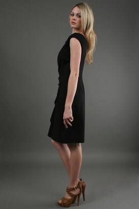 Kay Unger New York Cap Sleeve Dress in Black