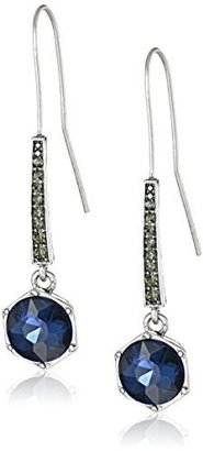 Kenneth Cole New York "Midnight Sky" Faceted Round Bead Long Drop Earrings