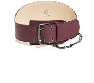 McQ Biker chain wide leather waist belt