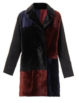 Drome Reversible patchwork shearling coat
