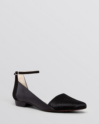 Derek Lam 10 Crosby Pointed Toe D'Orsay Ankle Strap Flats - Avery