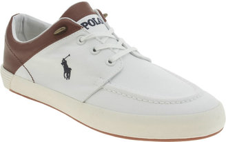Polo Ralph Lauren Mens White Jarred Shoes