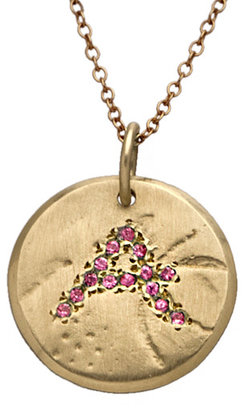 Page Sargisson Pink Sapphire Initial Pendant Necklace