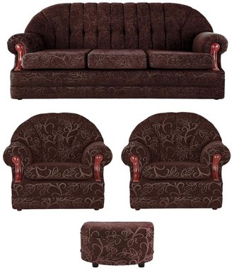 Wexford 3-Seater Sofa, 2 Armchairs + Footstool Set (buy and SAVE!)