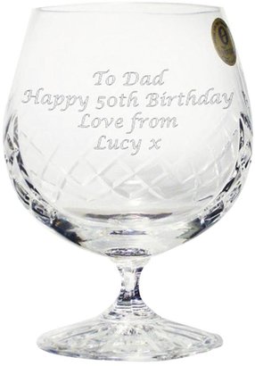Personalised Large Crystal Brandy Glass