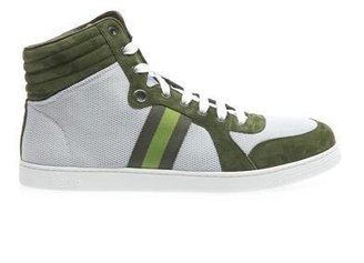 Gucci TRAINERS SUEDE AND MESH HI TOP Green