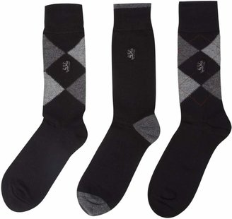 Pringle Men's Three pack Argyle Design Socks