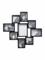 Linea Black 9 multi aperture photo frame