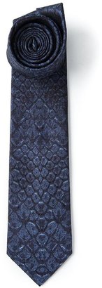 Alexander McQueen snakeskin print tie