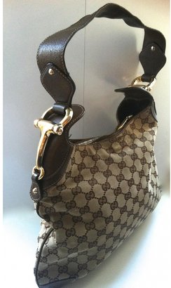 Gucci Brown Cotton Handbag Hobo