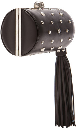 Alexander McQueen North South Skull Studded Nappa Clutch
