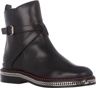 Christian Louboutin Chelsea Chain Ankle Boots-Black