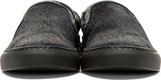 Diemme SSENSE Exclusive Navy Calf-Hair Garda Slip-On Shoes