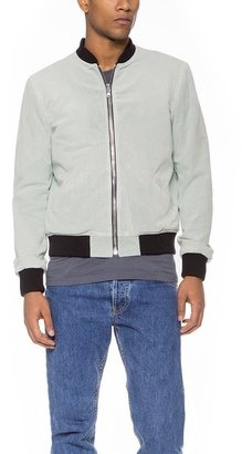 Anzevino Getty Perforated Leather Bomber