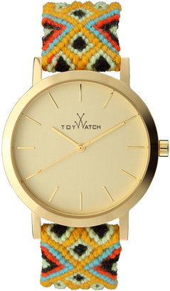 Toy Watch Maya Yellow Golden Watch with Crochet Band, Yellow/Multi