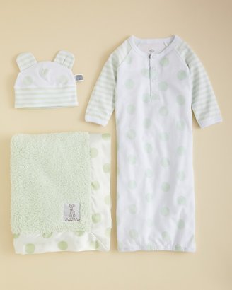 Little Giraffe Infant Unisex Blanket, Gown & Hat Starter Kit - Sizes 0-6 Months