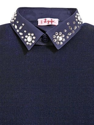 Il Gufo Techno Taffeta Dickey Shirt Collar