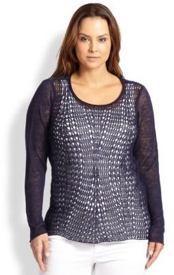 Eileen Fisher Eileen Fisher, Sizes 14-24 Linen Scoopneck Sweater