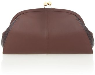 Pied A Terre Leather Cecile frame clutch bag