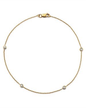 Bloomingdale's Diamond Bezel Ankle Bracelet in 14K Yellow Gold, .20 ct. t.w. - 100% Exclusive
