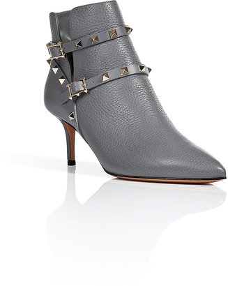 Valentino Leather Rockstud Ankle Boots Gr. 36
