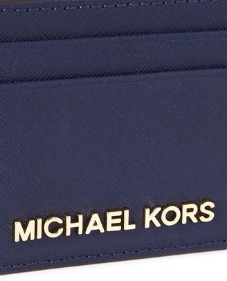 Michael Kors Jet Set tomato red leather card holder