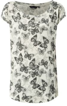 New Look White Butterfly Print T-Shirt