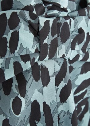 Marc Jacobs Turquoise leopard print silk dress