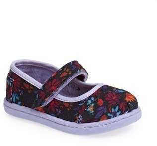 Toms 'Tiny - Painted Floral' Mary Jane (Baby, Walker & Toddler)