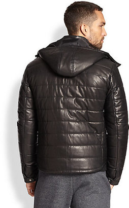 Vince Quilted Leather Puffer Jacket