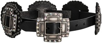 Roper Slide Conchos Belt - Leather (For Women)