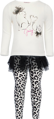 Juicy Couture Cat Tee and Leopard Leggings Set