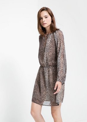 MANGO Leopard Print Dress