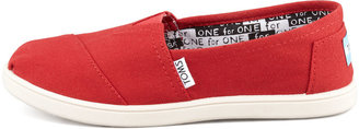 Toms Classic Canvas Slip-On, Red, Youth
