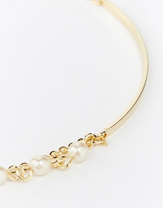 Limit Limited Edition Bar Anklet with Faux Pearl